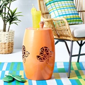 Outdoor Summer orange stool
